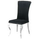  Coaster Furniture Betty 105072 Velvet Upholstered Dining Side Chair - Black (Set of 4) IMAGE 3
