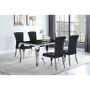  Coaster Furniture Betty 105072 Velvet Upholstered Dining Side Chair - Black (Set of 4) IMAGE 9
