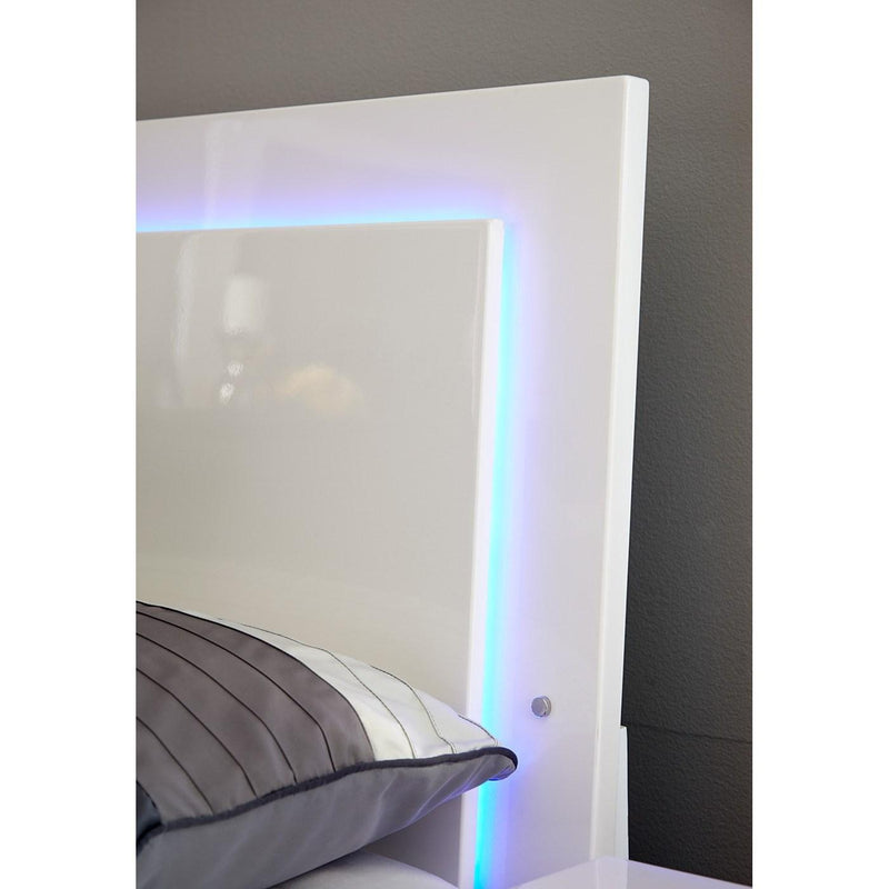  Coaster Furniture Felicity 203500KW Wood California King LED Panel Bed - White High Gloss IMAGE 2