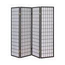  Coaster Furniture Roberto 902631 4-Panel Room Divider Folding Shoji Screen - Dark Grey IMAGE 1