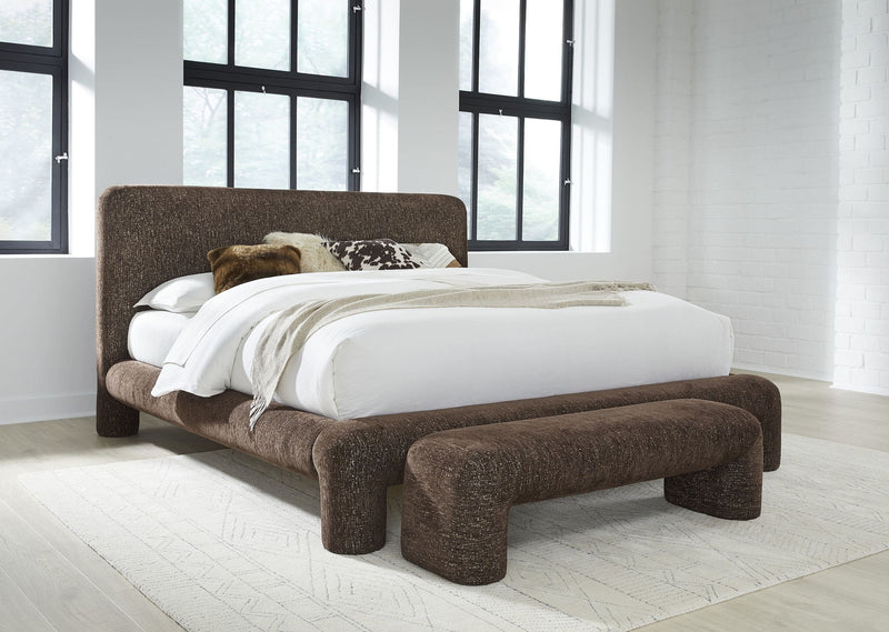 Mocoa - Fully Upholstered Bench - Mongoose Chenille