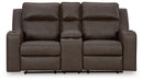 Lavenhorne - Double Reclining Loveseat With Console - Umber
