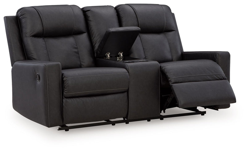 Mackmenville - Double Reclining Loveseat With Console