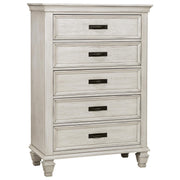  Coaster Furniture Franco 205335 5-Drawer Bedroom Chest - Distressed White IMAGE 1