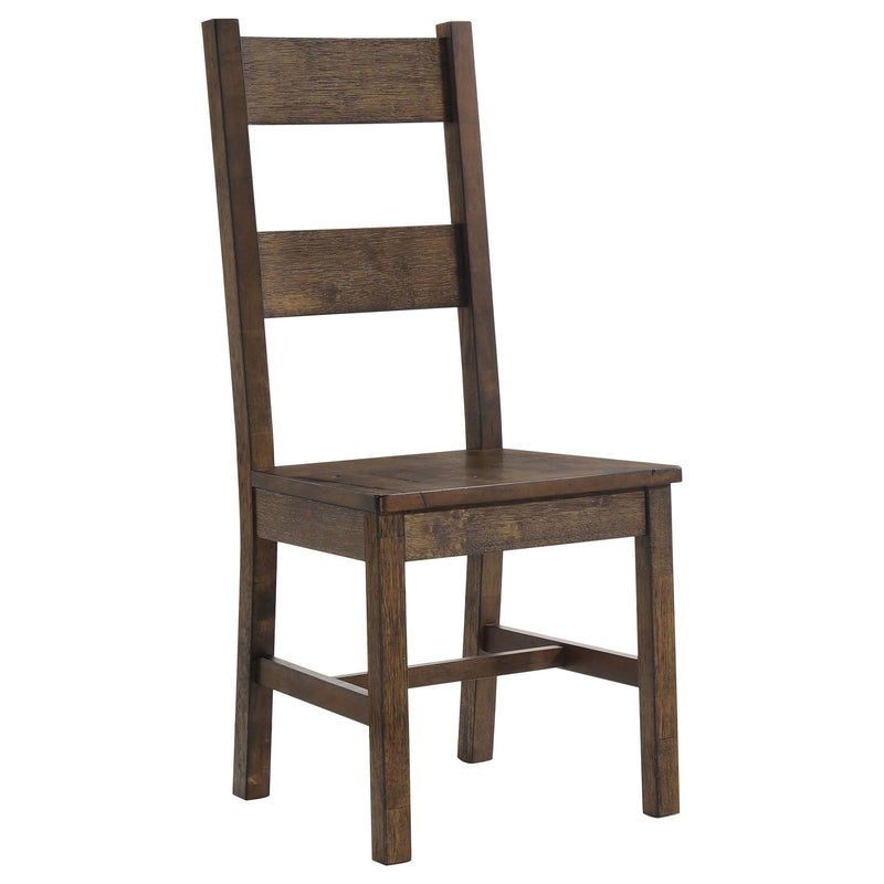 Coaster Furniture Coleman 107042 Dining Side Chair - Rustic Golden Brown (Set of 2) IMAGE 2