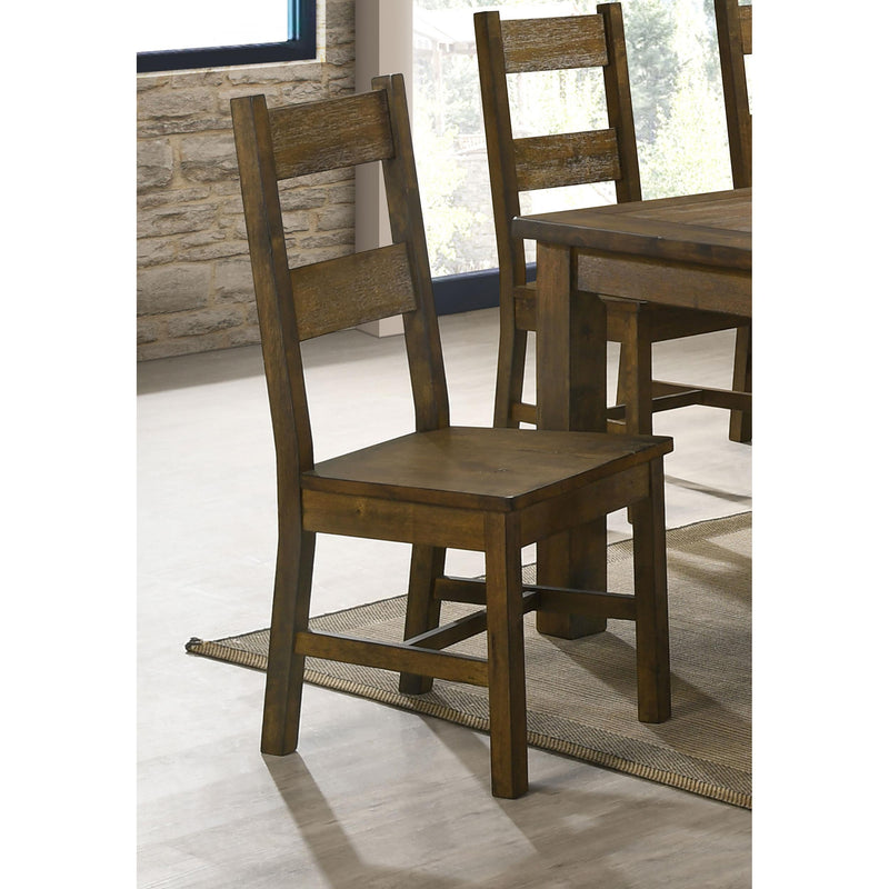 Coaster Furniture Coleman 107042 Dining Side Chair - Rustic Golden Brown (Set of 2) IMAGE 4