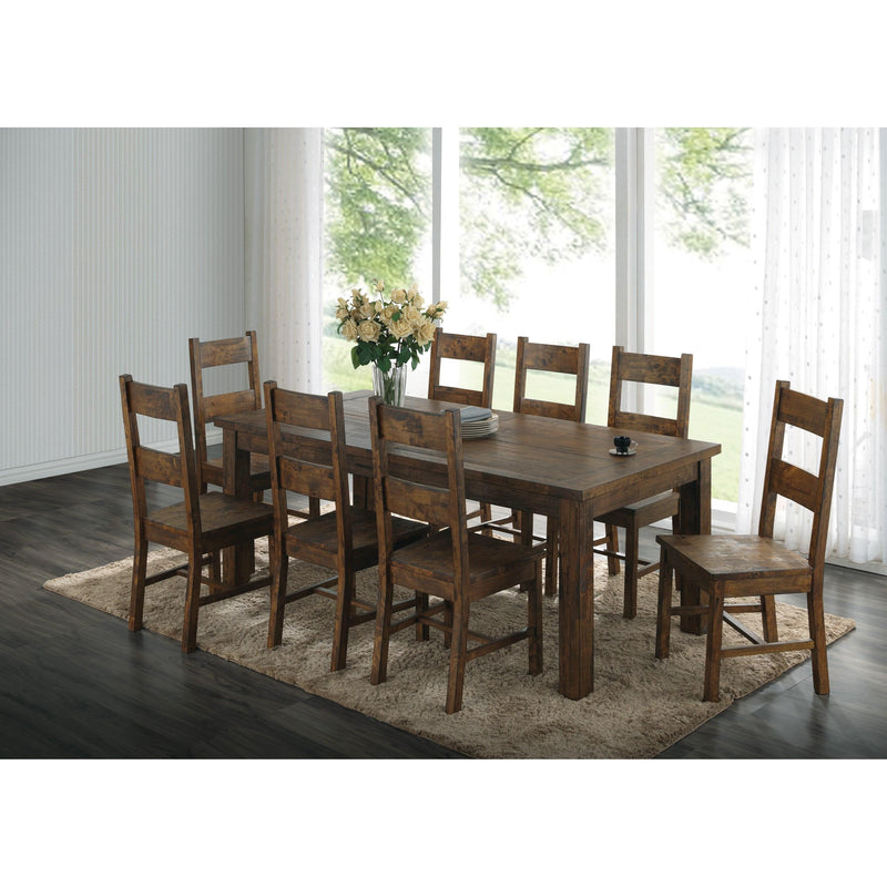 Coaster Furniture Coleman 107041 Rectangular 79-inch Dining Table - Rustic Golden Brown IMAGE 3