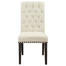  Coaster Furniture Alana 107286 Fabric Upholstered Dining Side Chair - Beige (Set of 2) IMAGE 2