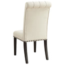  Coaster Furniture Alana 107286 Fabric Upholstered Dining Side Chair - Beige (Set of 2) IMAGE 5