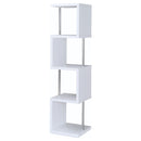  Coaster Furniture Baxter 801418 67-inch 4-shelf Bookshelf - White and Chrome IMAGE 5