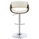  Coaster Furniture Dana 104966 Adjustable Bar Stool - Ecru and Chrome IMAGE 3