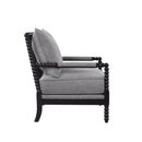  Coaster Furniture Blanchett 903824 Upholstered Bobbin Accent Chair - Grey and Black IMAGE 3