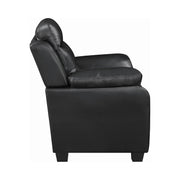 Coaster Furniture Finley 506551 Upholstered Padded Arm Tufted Sofa - Black IMAGE 4