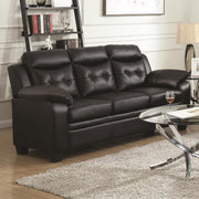  Coaster Furniture Finley 506551 Upholstered Padded Arm Tufted Sofa - Black IMAGE 5