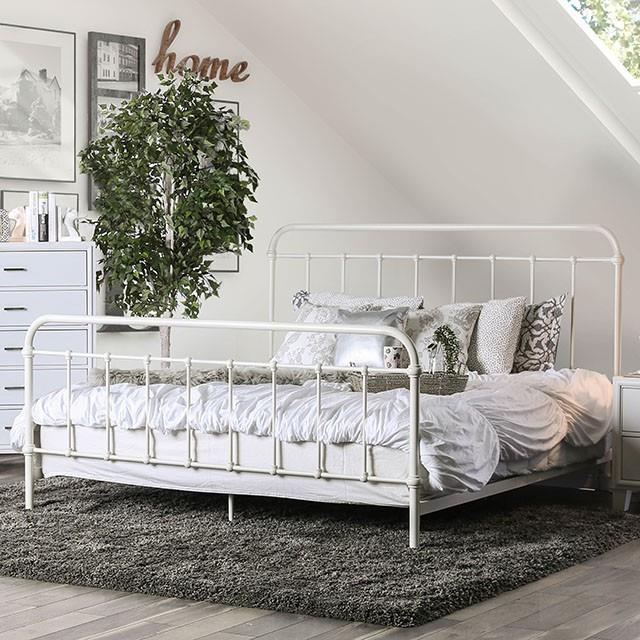 Furniture of America Iria California King Bed CM7701WH-CK IMAGE 1