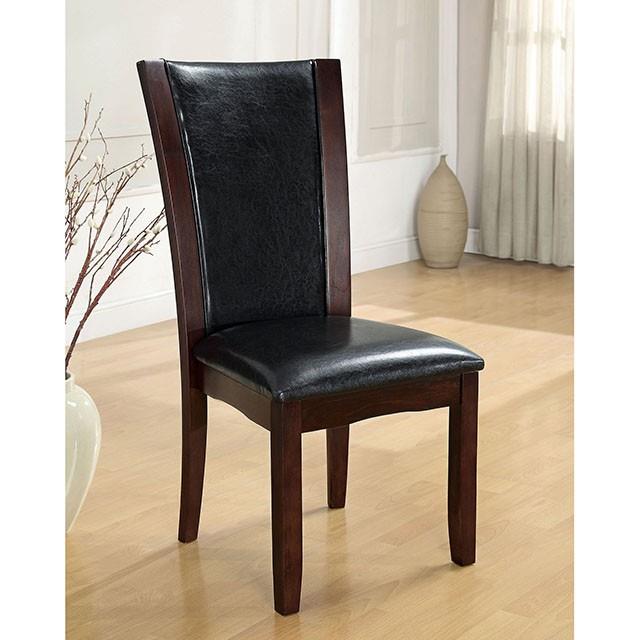 Furniture of America Manhattan Dining Table with Glass Top and Pedestal Base CM3710T-TABLE IMAGE 4