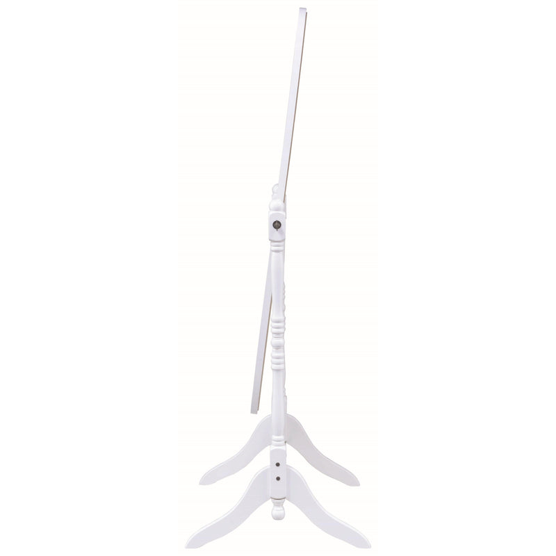  Coaster Furniture Foyet 950802 Wood Adjustable Full Length Cheval Mirror - White IMAGE 3