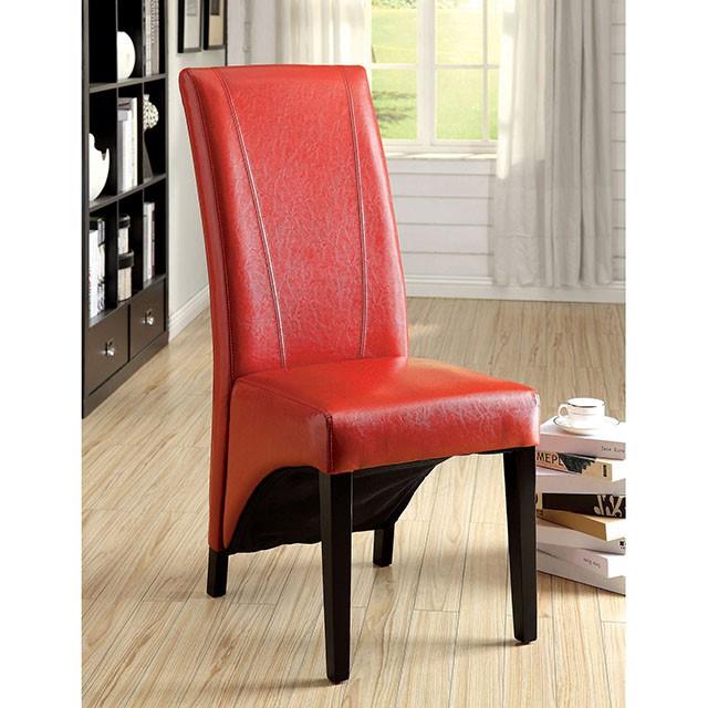 Furniture of America Round Mauna Dining Table with Glass Top and Pedestal Base CM8371BK-T-TABLE IMAGE 6