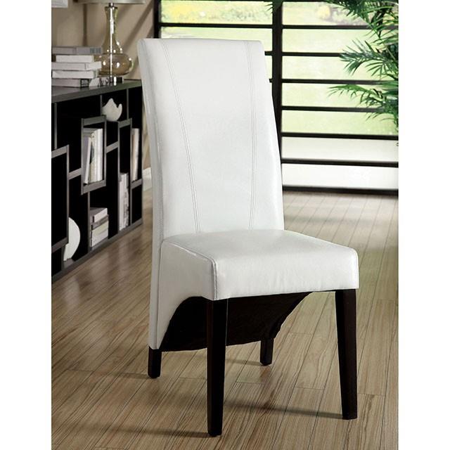 Furniture of America Round Mauna Dining Table with Glass Top and Pedestal Base CM8371BK-T-TABLE IMAGE 7