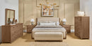 Hollis - Wooden / Upholstered Bench - Beige / Cabin Glow