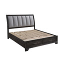  Crown Mark Jaymes Queen Upholstered Sleigh Bed with Storage B6580-Q-HB/B6580-Q-FBD/B6580-KQ-RAIL IMAGE 2