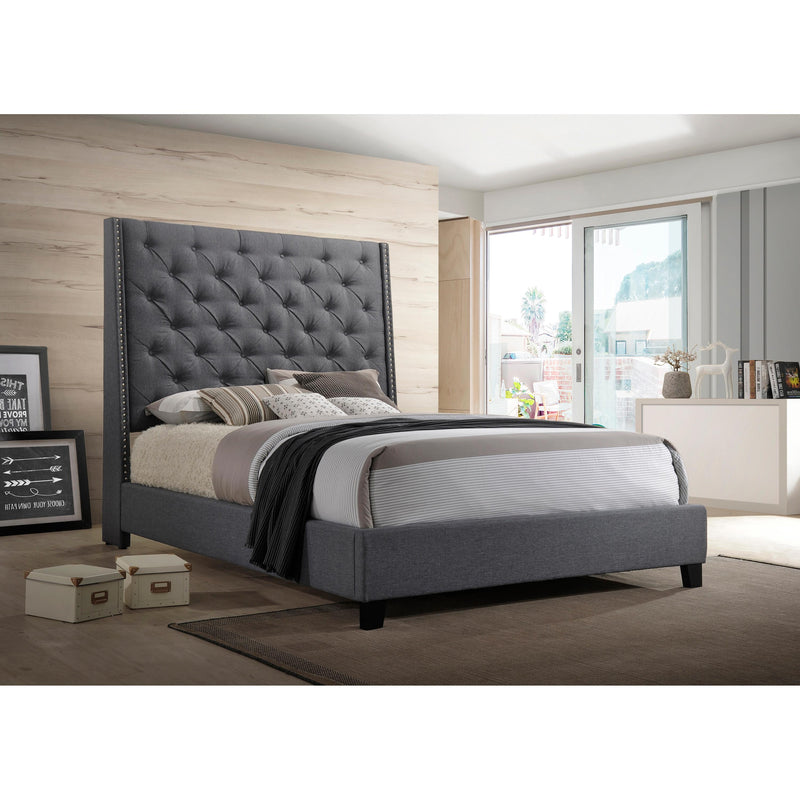  Crown Mark Chantilly King Upholstered Platform Bed 5265GY-K-HB/5265GY-K-FRW IMAGE 1