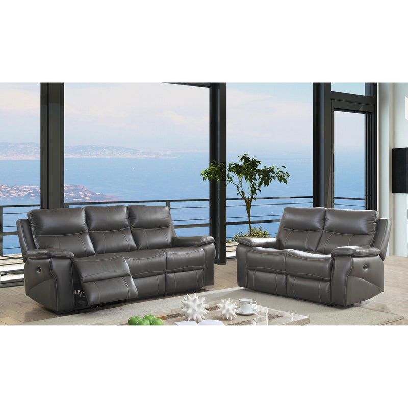 Furniture of America Lila Reclining Leather Look Loveseat CM6540-LV IMAGE 7