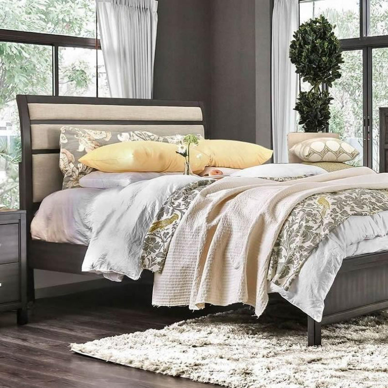 Furniture of America Berenice King Upholstered Platform Bed CM7580GY-EK-BED IMAGE 4