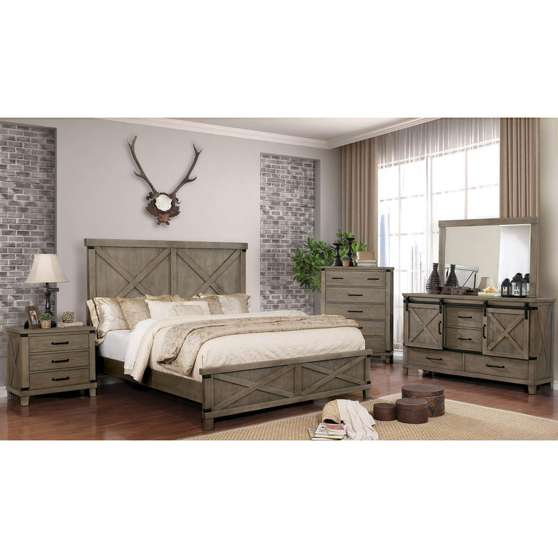 Furniture of America Bianca Dresser Mirror CM7734GY-M IMAGE 4