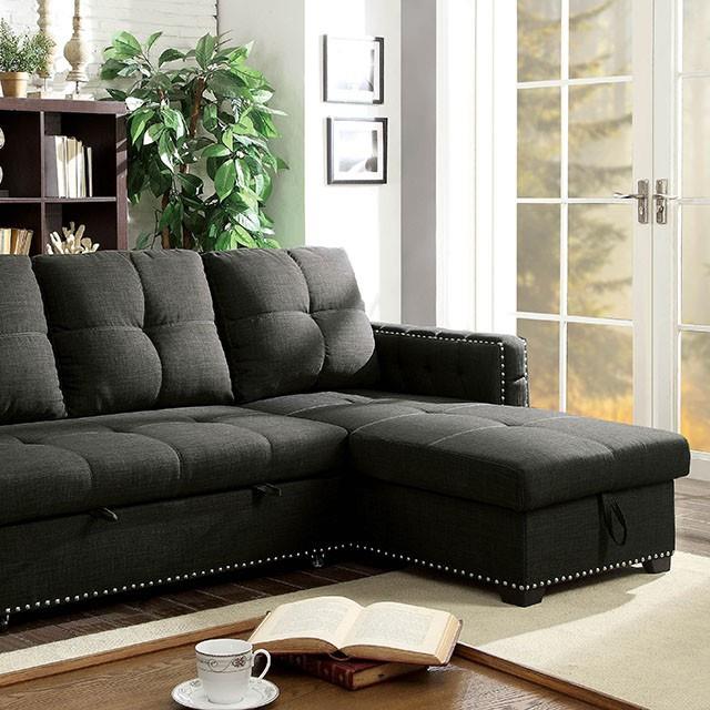 Furniture of America Demi Fabric Sleeper Sectional CM6562-SECT IMAGE 3