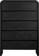 Elora - Five Drawer Chest - Jet Black Ash