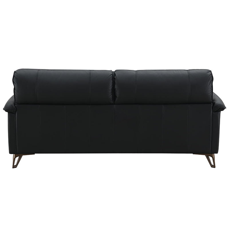 Eilene - Loveseat - Black Top Grain Leather