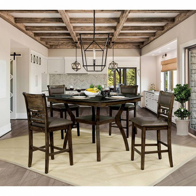 Furniture of America Square Flick Counter Height Dining Table CM3023PT IMAGE 2