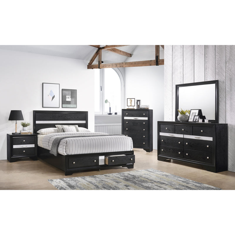 Crown Mark Regata Queen Panel Bed with Storage B4670-Q-HBFB/B4670-Q-RAIL/B4670-KQ-DRW IMAGE 2