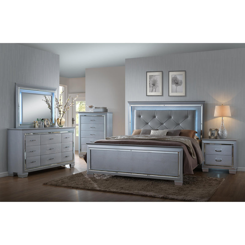 Crown Mark Lillian California King Upholstered Panel Bed B7100-K-HB/B7100-K-FB/B7100-CK-RAIL IMAGE 2