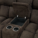  Furniture of America Irene Reclining Fabric 7 pc Sectional CM6585BR-SECT IMAGE 2