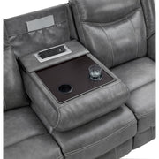  Coaster Furniture Conrad 650354 Upholstered Padded Arm Motion Sofa - Grey IMAGE 11
