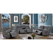  Coaster Furniture Conrad 650355 Upholstered Padded Arm Glider Loveseat - Grey IMAGE 10