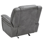  Coaster Furniture Conrad 650356 Upholstered Padded Arm Glider Recliner - Grey IMAGE 6
