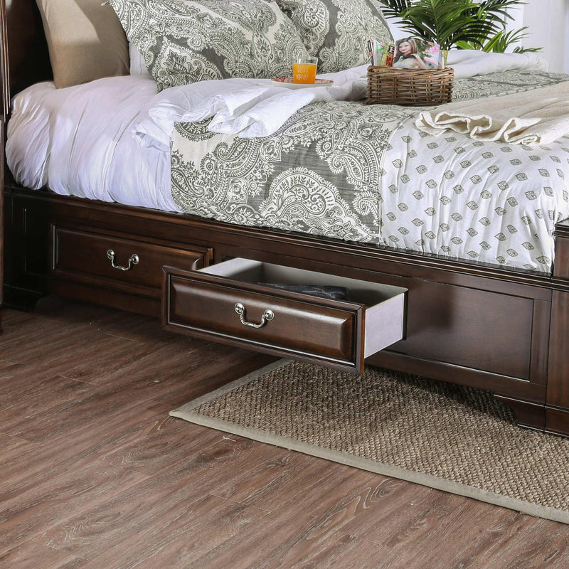 Furniture of America Brandt California King Sleigh Bed with Storage CM7302CH-CK-BED IMAGE 2