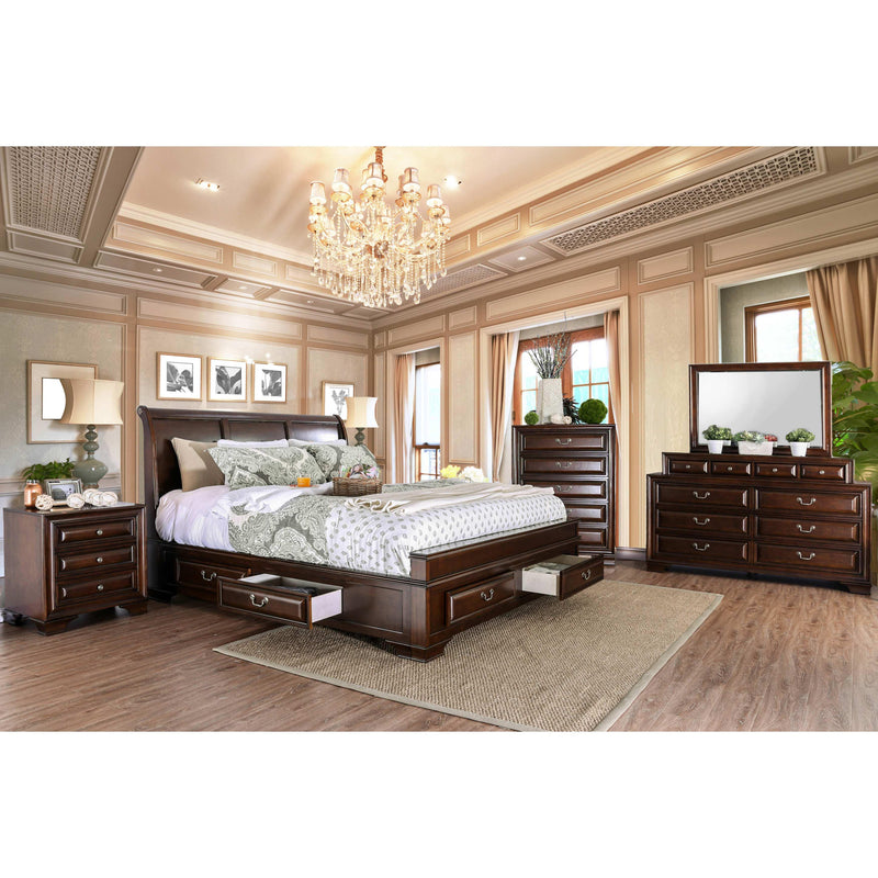 Furniture of America Brandt Queen Sleigh Bed with Storage CM7302CH-Q-BED IMAGE 3