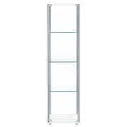 Coaster Furniture Bellatrix 951072 4-shelf Clear Glass Curio Cabinet - White IMAGE 2