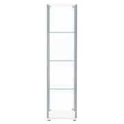Coaster Furniture Bellatrix 951072 4-shelf Clear Glass Curio Cabinet - White IMAGE 6