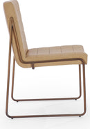 Crossroads 2.0 - Madison Metal Frame Dining Chair (Set of 2) - Honey Synthetic Leather