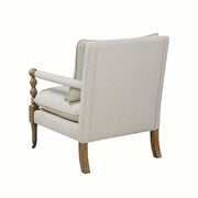  Coaster Furniture Dempsy 903058 Upholstered Accent Chair with Casters - Beige IMAGE 3