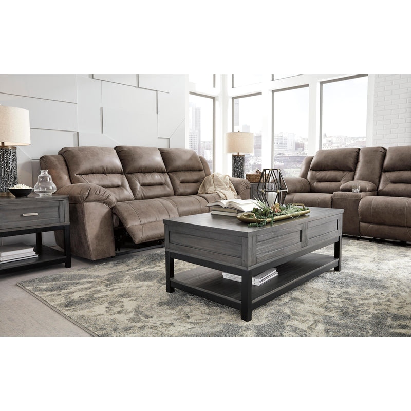 Signature Design by Ashley Stoneland Reclining Leather Look Sofa 3990588 IMAGE 6