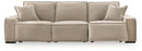 Carceri - 3-Piece Power Sectional Reclining Sofa With Armless Power Recliner - Cashmere