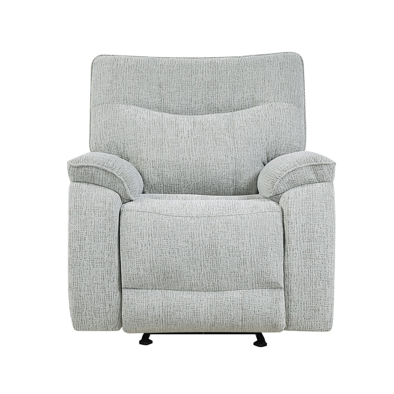 Chablis - Glider Recliner With Heat And Massage - Mist Gray