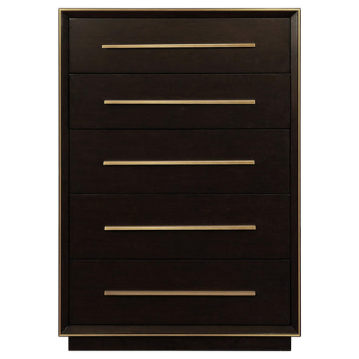  Coaster Furniture Durango 223265 5-Drawer Bedroom Chest - Smoked Peppercorn IMAGE 2