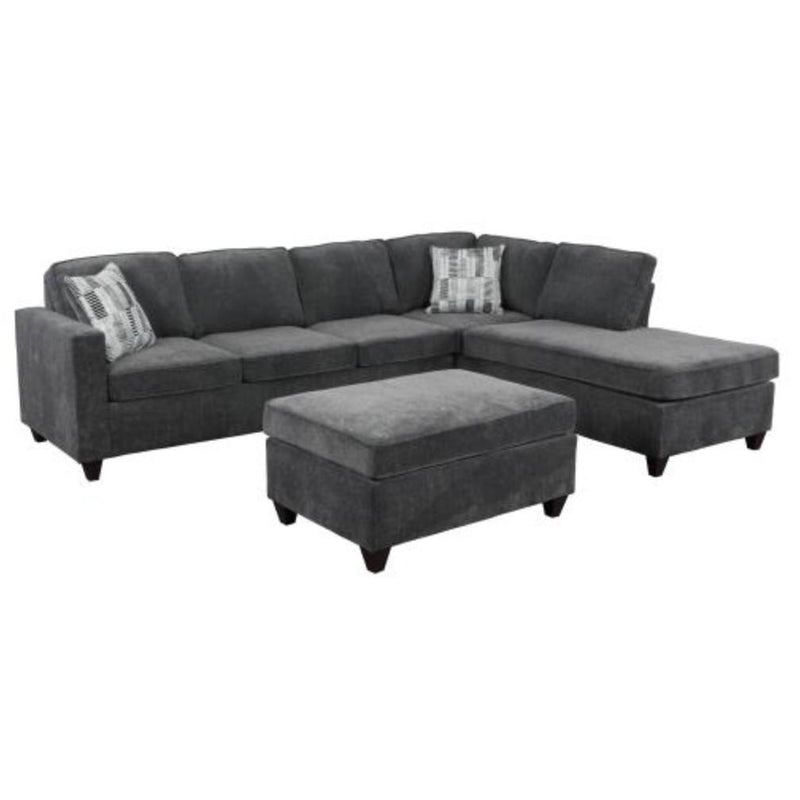  Coaster Furniture Mccord 509347 Upholstered Track Arm Sectional Sofa - Dark Grey IMAGE 1